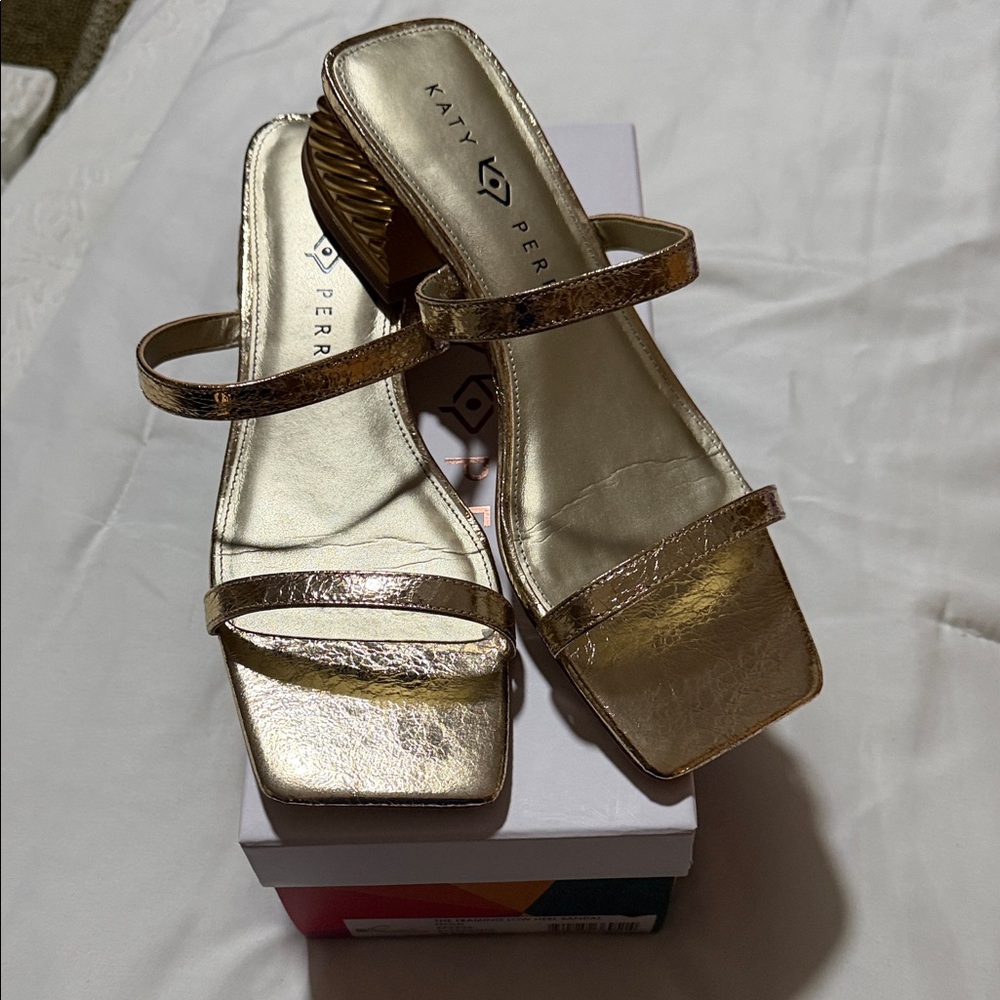 Katy Perry Collections Metallic Gold Heels